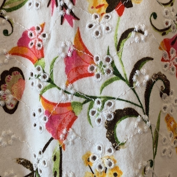 J. Jill Floral Embroidered Sleeveless Blouse Size Small Petite - Picture 7 of 16